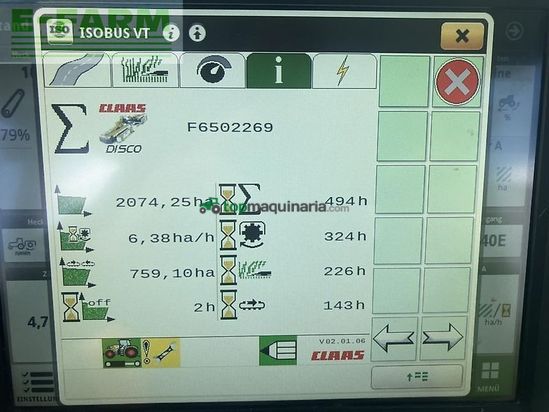 Cortacésped manual - Claas - disco 9200 c 3200 fc