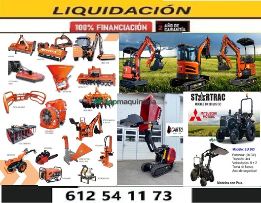 MAQUINARIA NUEVA TRACTOR TRITURADORAS Y EXCAVADORAS LIQUIDACIÓN