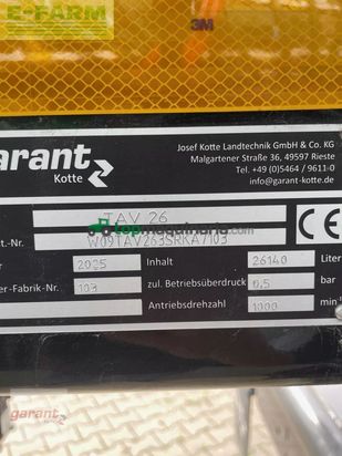 Cisterna - garant Kotte - tav 26