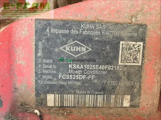 Cortacésped manual - Kuhn - fc 9330 d ra + fc 3525 df ff