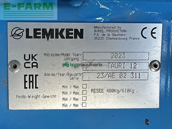 Esparcidor - Lemken - tauri 12/2150