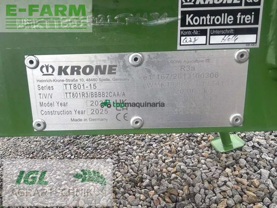 Cinta transportadora de forraje - Krone - gx 360 8930 _ fahrwerk hydr.