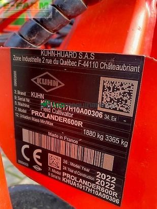 Cultivador - Kuhn - prolander 600r