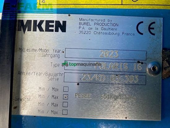 Esparcidor - Lemken - polaris 16 kunstmeststrooier