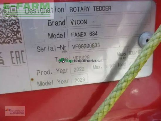 Henificador - Vicon - fanex 684