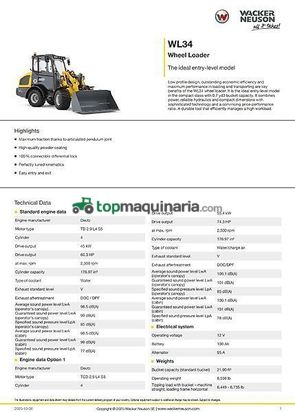 Minicargadora - Wacker Neuson - wl34 - utilaj nou!