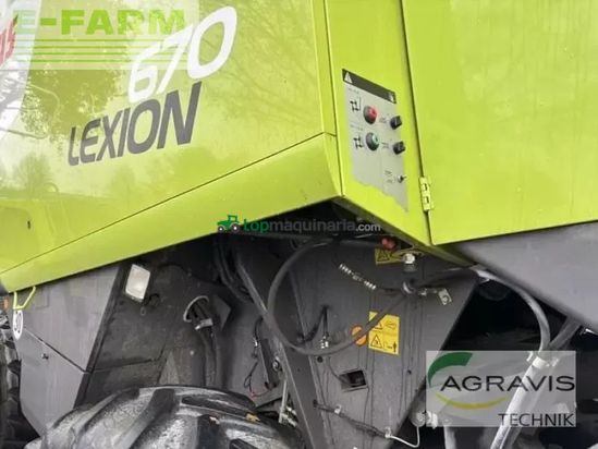 Cosechadora de Cereal - Claas - lexion 670 terra trac + sw v750 + tw
