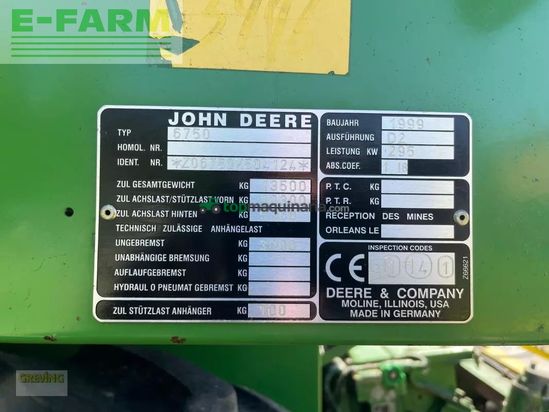 Cosechadora de Cereal - John Deere - 6750 *kundenauftrag*