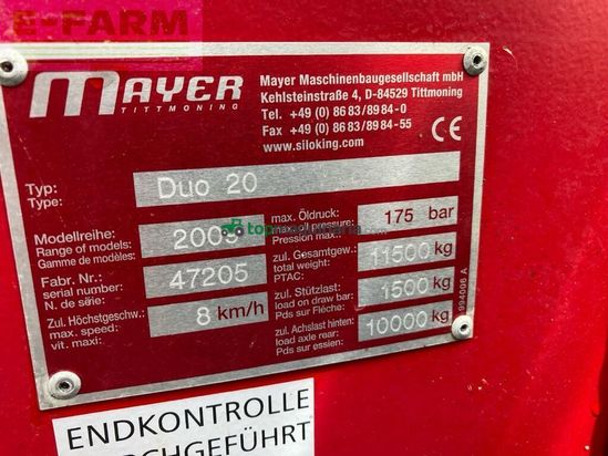 Remolqu esparcidor - Siloking - duo 20 mayer siloking 20m³
