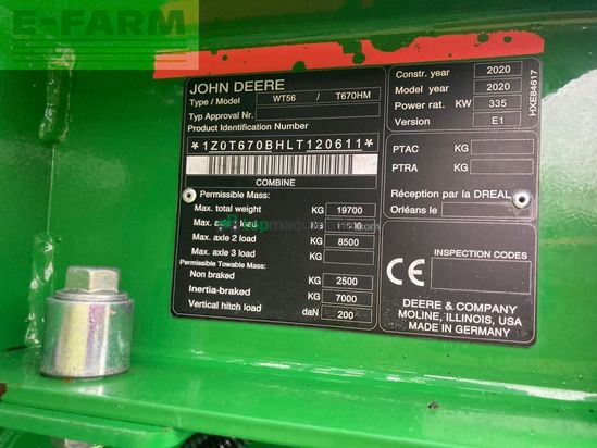 Cosechadora de Cereal - John Deere - T670I HILLMASTER