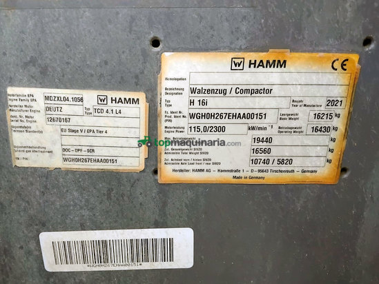 Rodillos compactador HAMM H16i