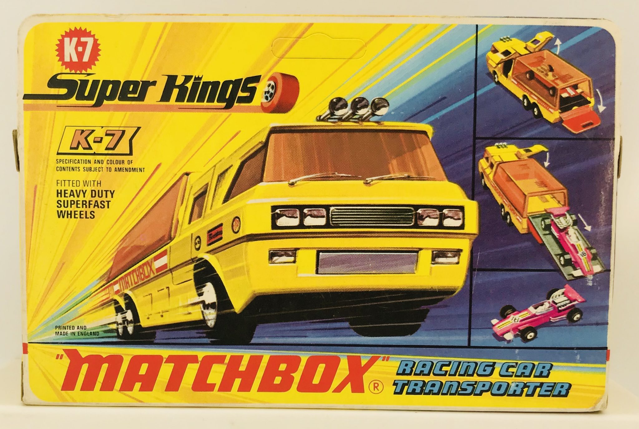 Matchbox SuperKings “Racing Car Transporter” K7 Toy Hunter UK