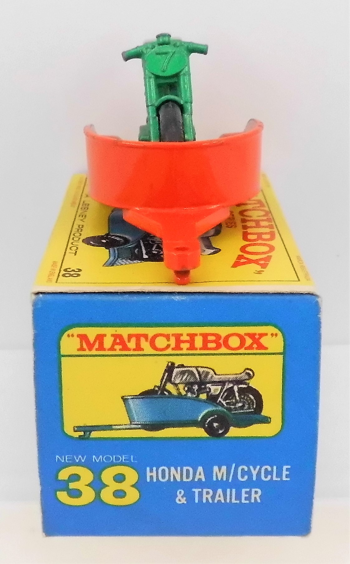 Matchbox "Honda Motorcycle & Trailer" No 38 Toy Hunter UK Retro