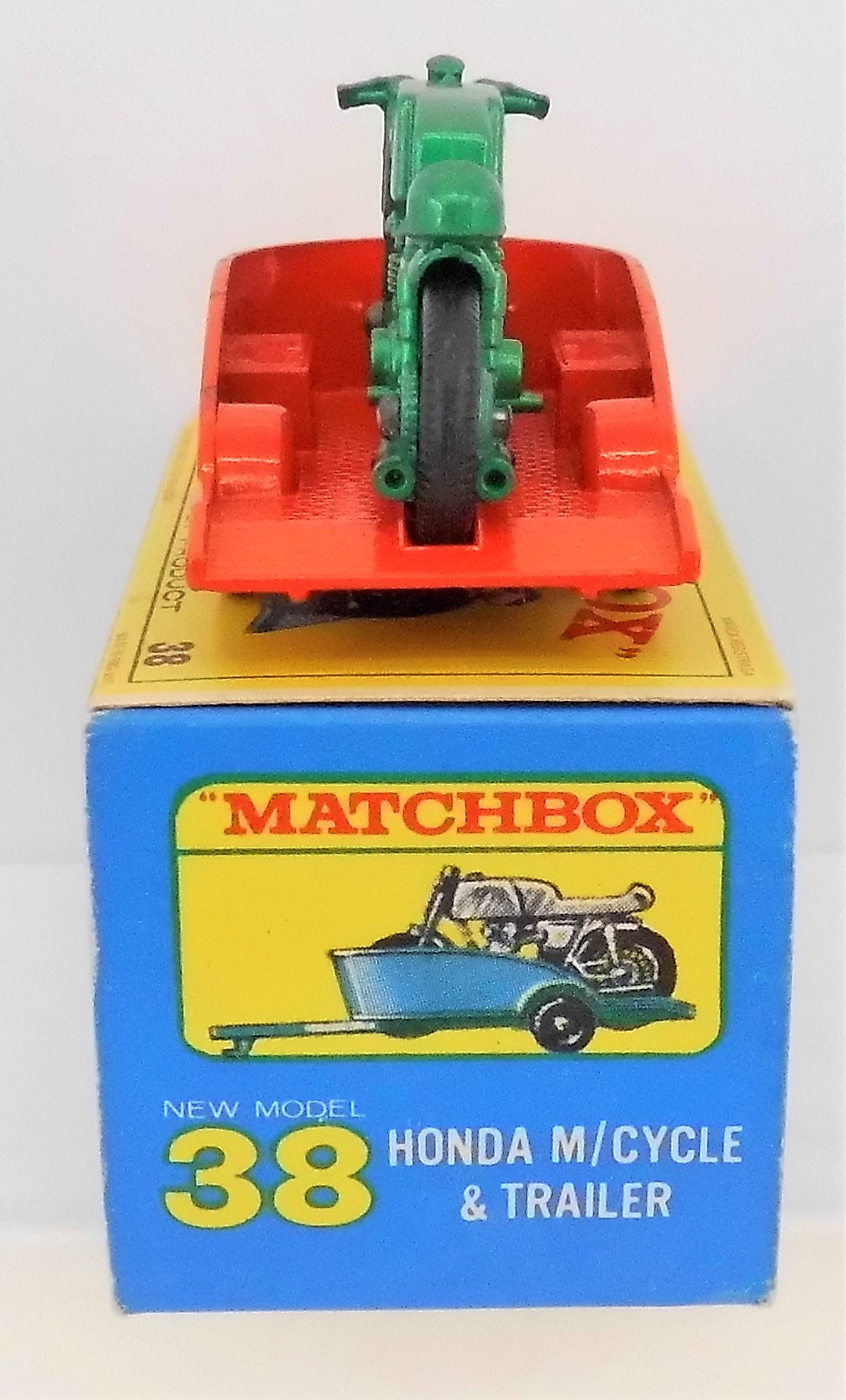 Matchbox "Honda Motorcycle & Trailer" No 38 Toy Hunter UK Retro