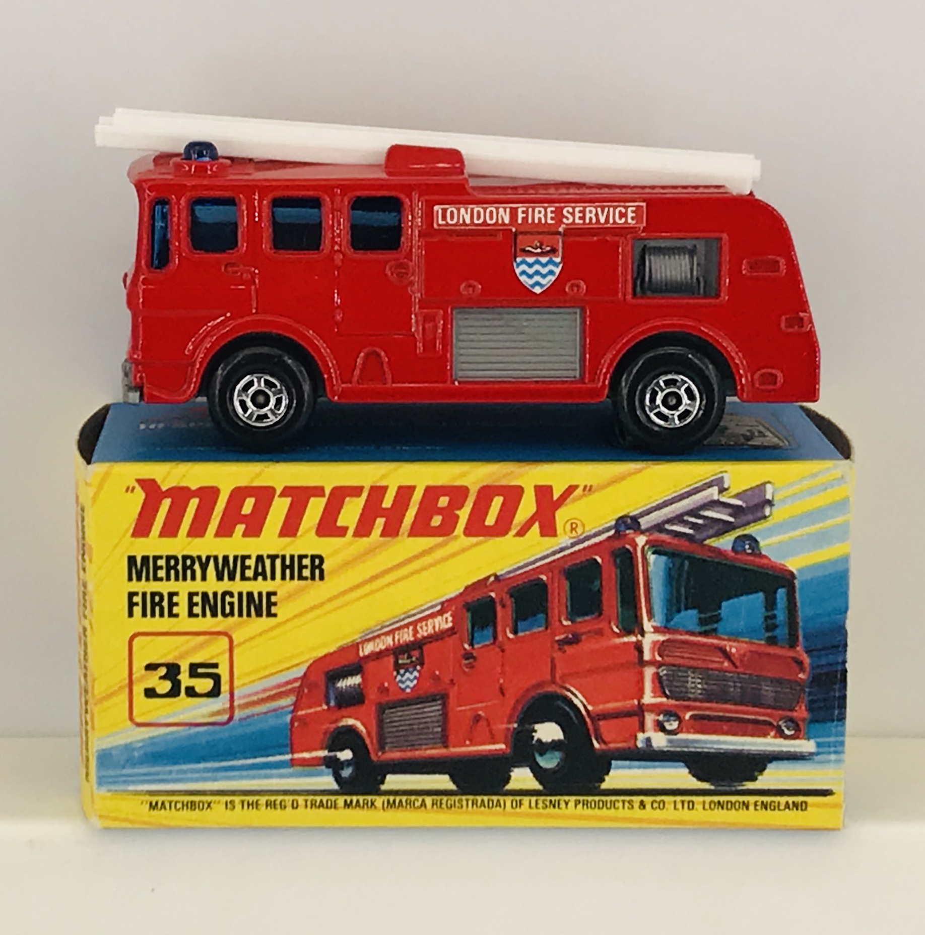 Matchbox Superfast No. 35 "Merryweather Fire Engine" Toy Hunter UK