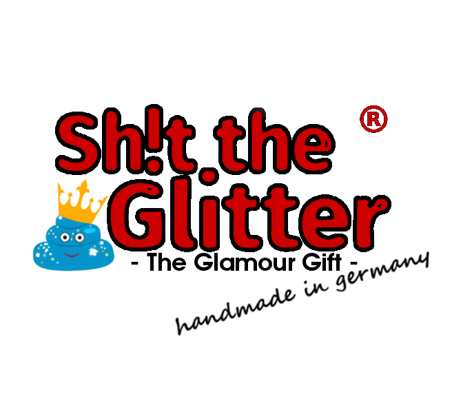 Shit The Glitter The Glamour Gift Boîte en acrylique avec 5 pilules pailletées pour lapins de Pâques, à cacher, comme cadeau et bien plus encore