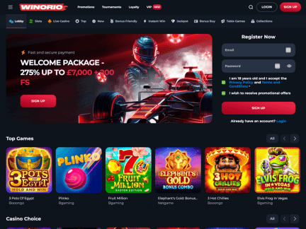 Winorio Casino UK Domain — Review for Players from the United Kingdom