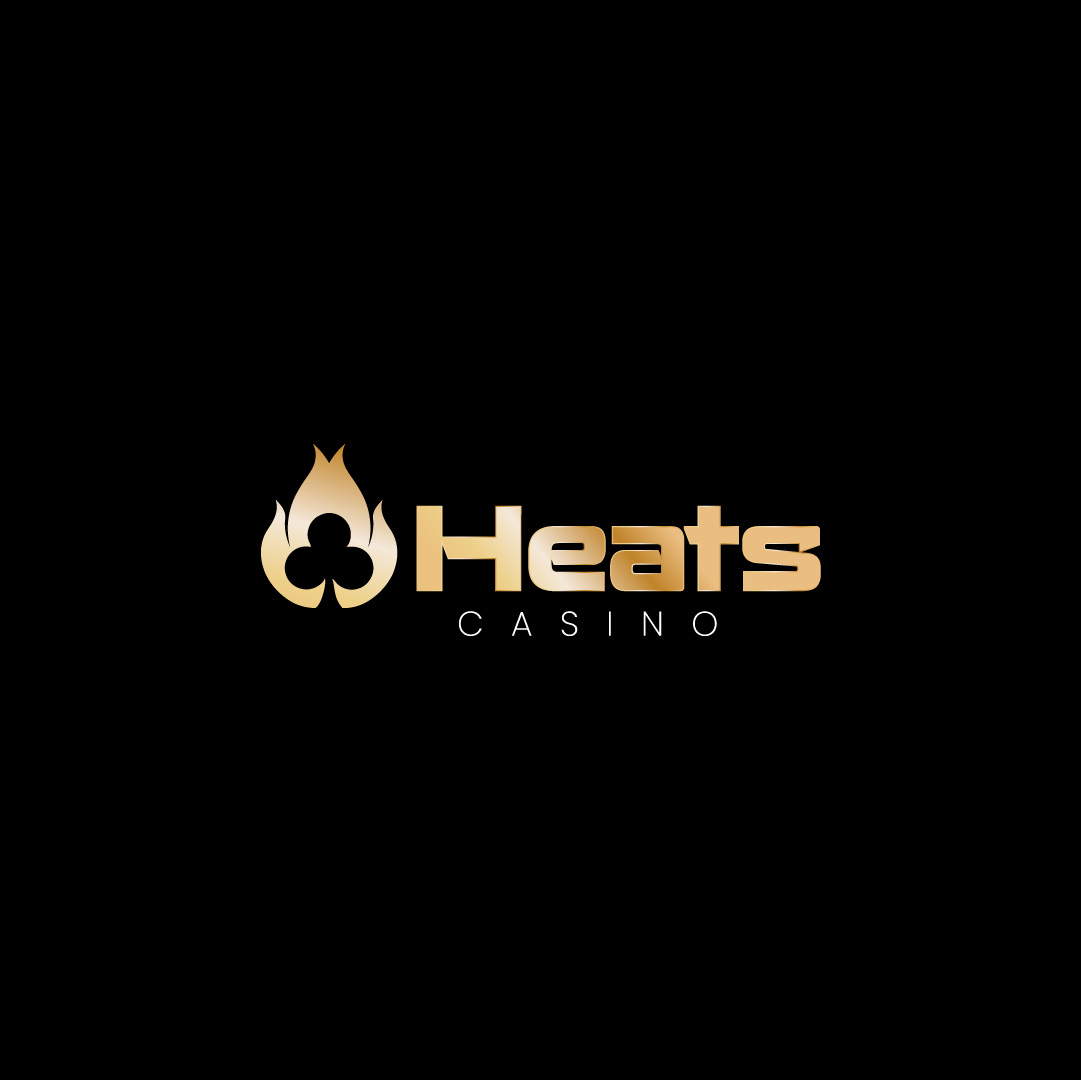 Logo Heat Casino - stylizowany napis Heat na tle ognistych motywów