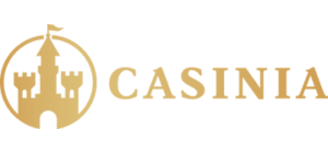 Casinia Logo – Modernes Design mit blauen und weißen Akzenten