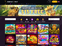 Screenshot der Pelican Casino Homepage mit Hervorhebung der Login- und Registrierungsbuttons