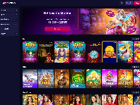 Screenshot der NV Casino App Oberfläche auf einem Smartphone, zeigt Spielautomaten und das Menü