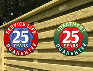 25 year guarantee on both timber and steel products