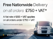 On all orders over £750 + VAT