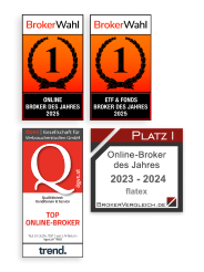 flatex belegt dank der intuitiven Plattform sowie der großen Auswahl an Produkten immer wieder sehr gute Plätze und bietet günstige Preise.