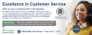 87% of calls answered within 20 seconds*