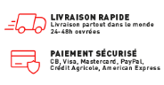 Livraison partout dans le monde en 24-48h ouvrées