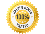 Varmistamme markkinoiden alhaisimmat hinnat ja samalla takaamme ylivoimaisen laadun.