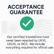 Guaranteed acceptance by UKVI, USCIS, IRCC and more