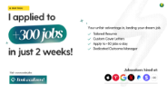  Custom resumes, personalized cover letters, and hand crafted applications delivered in <24hrs