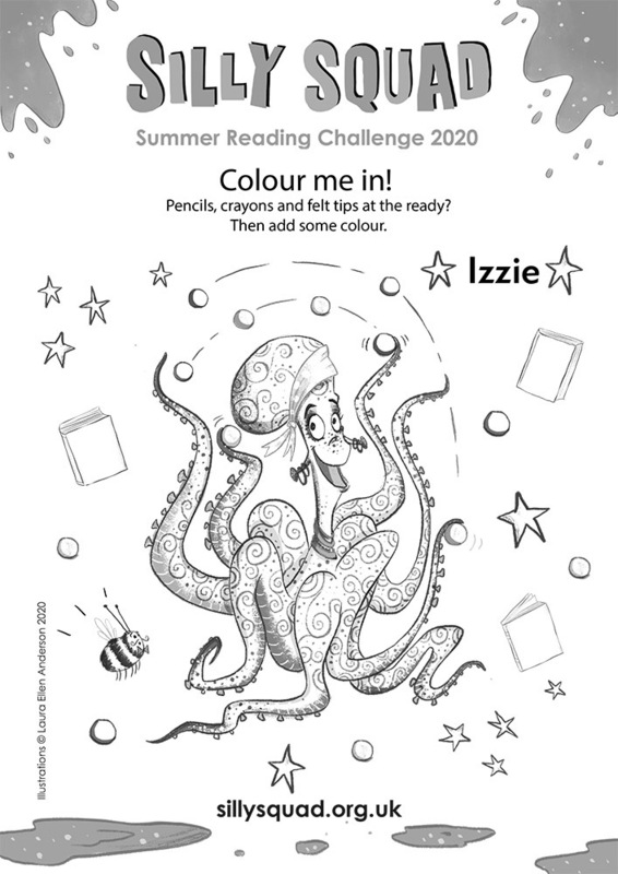 Colour in Izzie the Octopus!