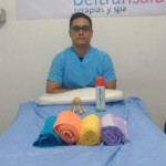 Eduardo Beltran, Masajista en Corvera de Asturias