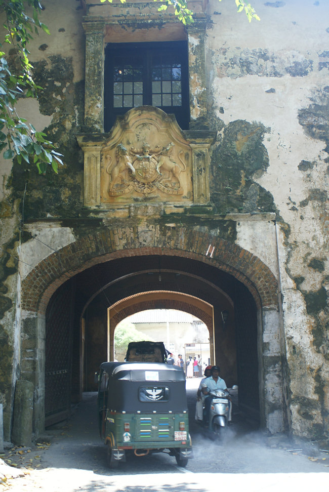 Galle fort exterior Portuguese Old Gate with British Coat of Arms Portuguese Old Gate Galle Fort