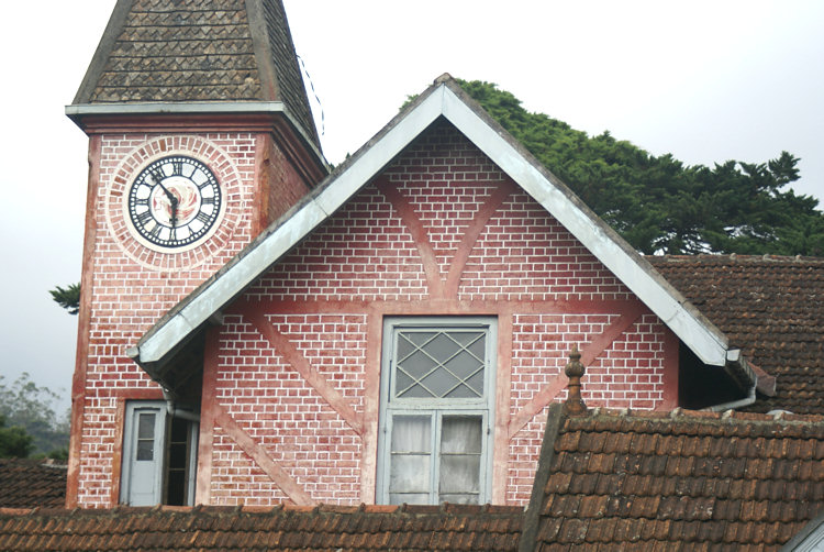 English style post office clock tower in Nuwara Eliya in the Highlands of Sri Lanka post office clock tower in Nuwara Eliya