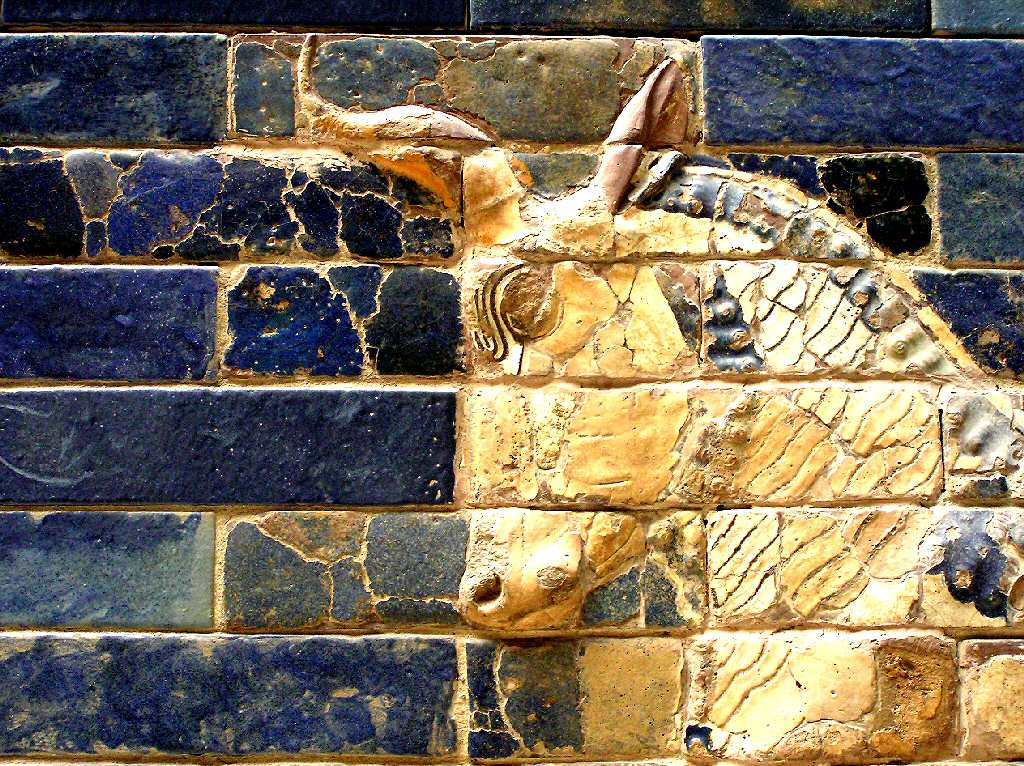 Tiles taken from ancient Babylon in the Berlin Pergamon Museum Babylon is in Berlin