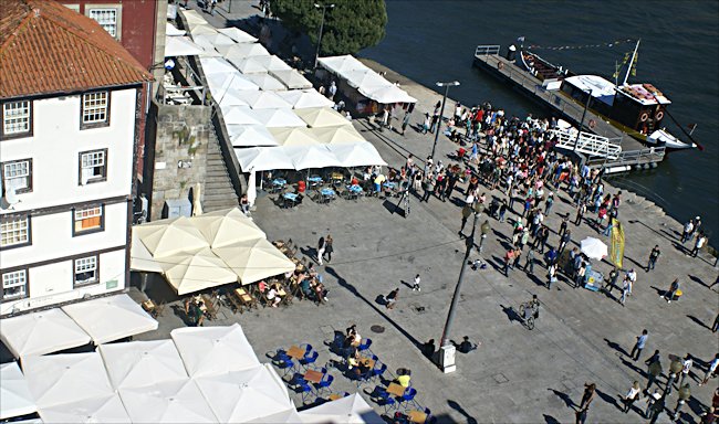 Cais da Ribeira waterfront Porto's river Douro Ribeira quayside