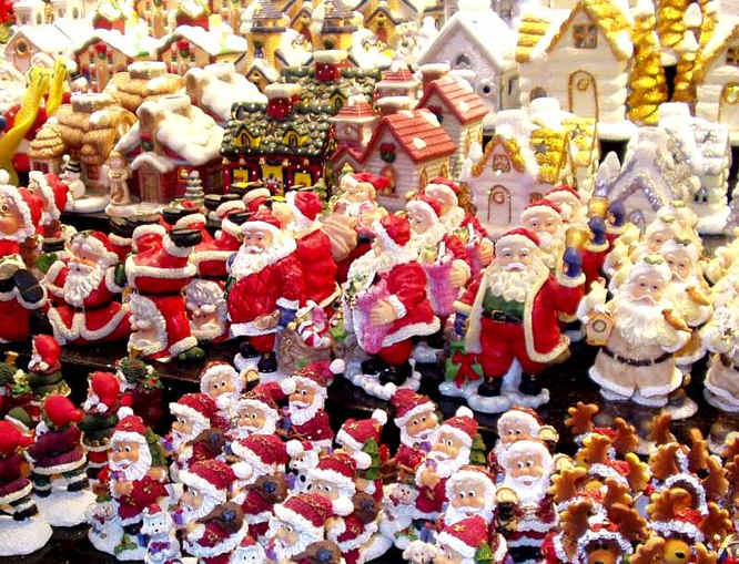Strasbourg Christmas Market father christmas Santa decorations Strasbourg Christmas Market