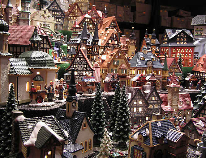Christmas Market xmas decoration stalls