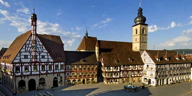 Forchheim Christmas Market is held out side the town hall rathaus Forchheim Xmas Market