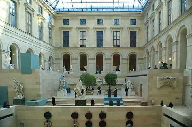 Photo of the inside of the Lourve Palace and Museum in Paris, France Inside the Lourve Palace