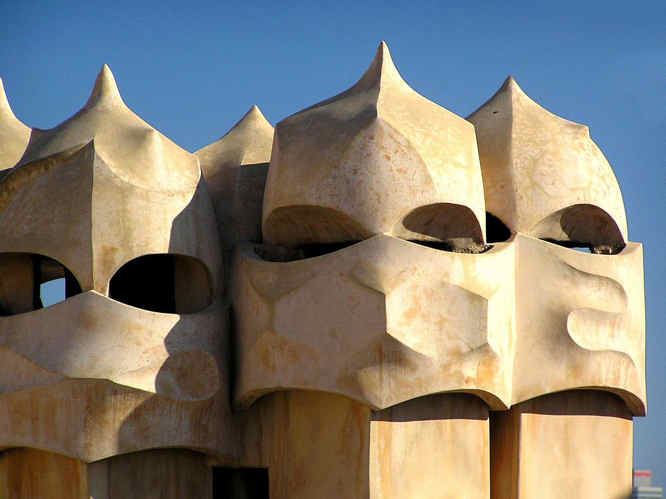 Photo of the Knights of Gaudi’s Casa Mila, La Pedrera in Barcelona Casa Mila Knights