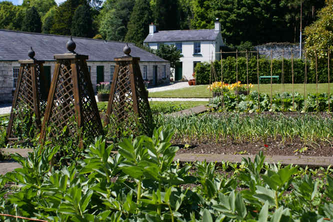 Glenarm castle walled garden on the Antrim Coast Northern Ireland