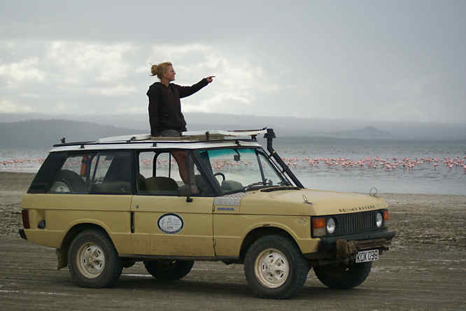 Range Rover 4x4 safari flamingo lake Safari Range rover
