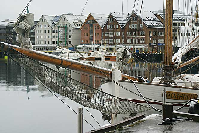 Tromso harbour view norway