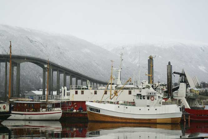 image of the Tromso bridge in Norway Tromsobrau Tromso bridge