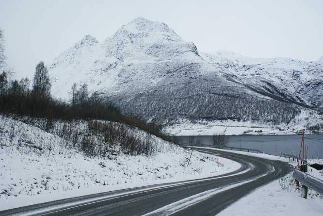 picture of Tromso Norway fjord Arctic post glacial landscape Norway fjord