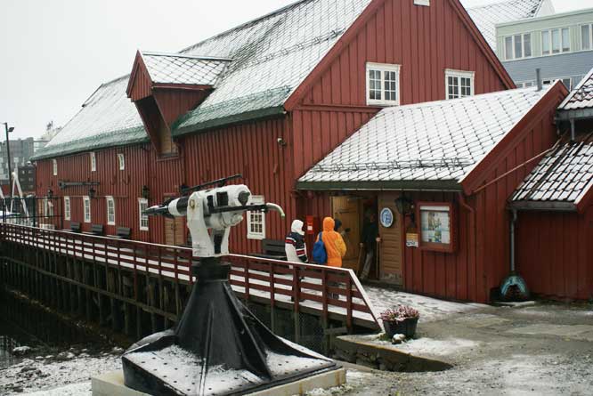 Picture of the entrance to the Polar Museum in Tromso in the Arctic northern Norway the Polar Museum in Tromso